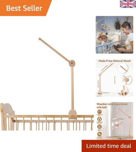 Elegant natural wood baby cot - natural,